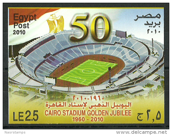 Egypt - 2010 - ( Cairo Stadium Golden Jubilee, 1960 - 2010, 50th Anniv. ) - Imperf. S/S - MNH (**) - Unused Stamps