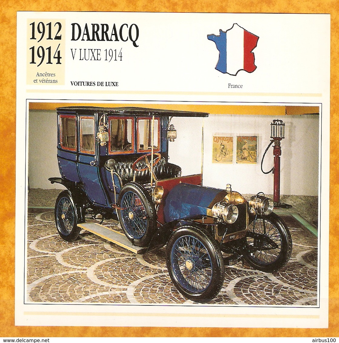 1912 FRANCE VIEILLE VOITURE DARRACQ V LUXE 1914 - FRANCE OLD CAR - FRANCIA VIEJO COCHE - VECCHIA MACCHINA - Auto's