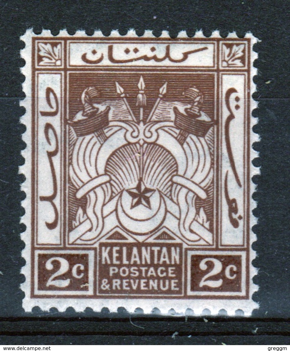 Malaya Kelantan 1921 Two Cent Brown Mounted Mint Stamp. - Kelantan
