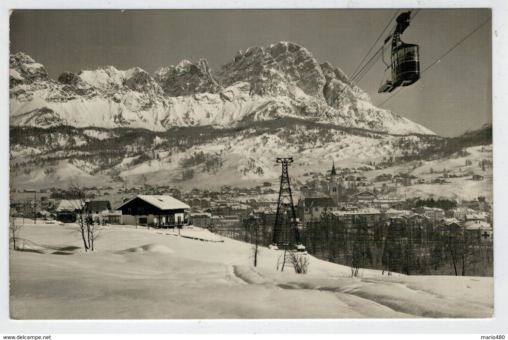 C.P.  PICCOLA     CORTINA  VERSO  IL  CRISTALLO    1950   2  SCAN   (VIAGGIATA) - Altri & Non Classificati