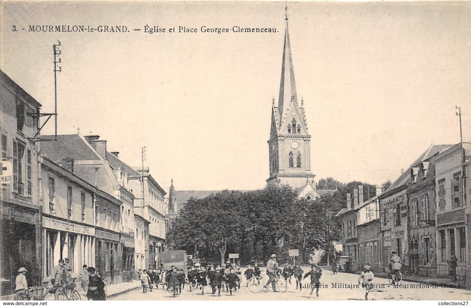 51-MORLEMON-LE-FRAND- EGLISE ET PLACE GEORGES CLEMENCEAU - Mourmelon Le Grand