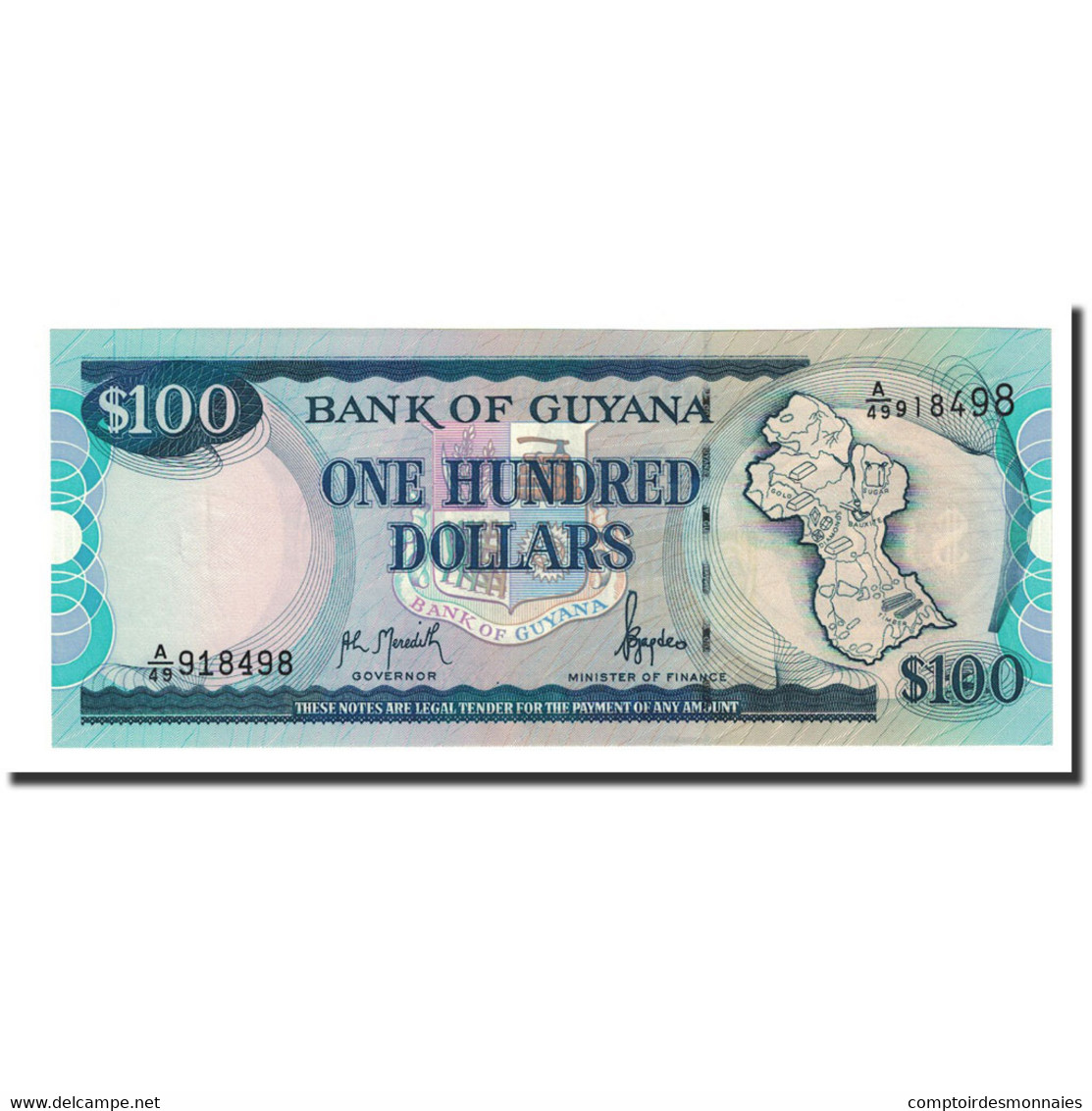 Billet, Guyana, 100 Dollars, Undated (1999), KM:31, NEUF - Guyana