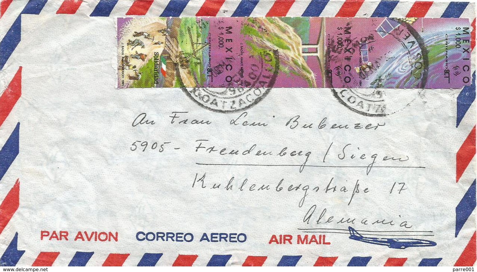 Mexico 1992 Coatzacoaloo Communication Satellite Bridge Cover - Mexico