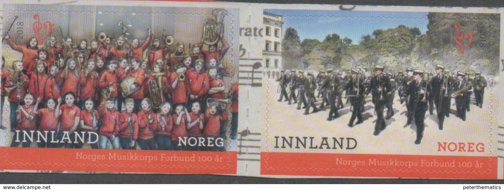 NORWAY, 2018, MNH, MUSIC, MARCHING BAND, MUSICAL INSTRUMENTS,2v - Music