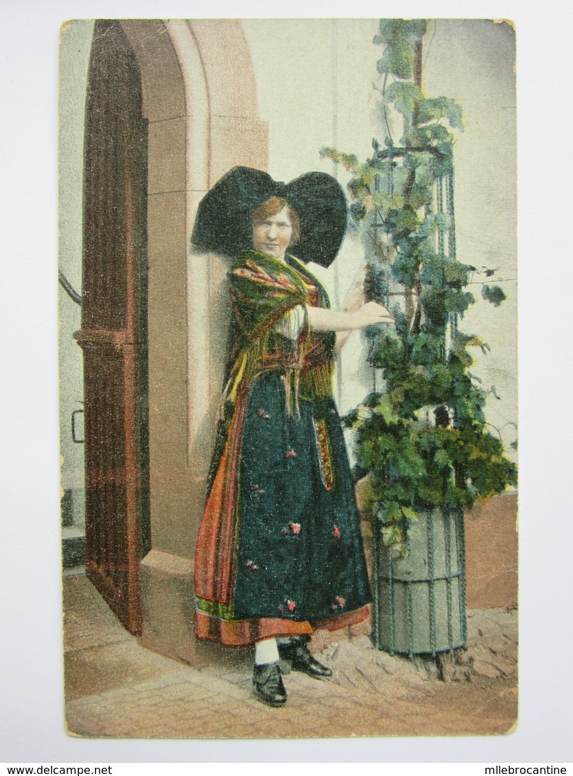 Elsässerin, Femme En Costume, Folklore - Costumi