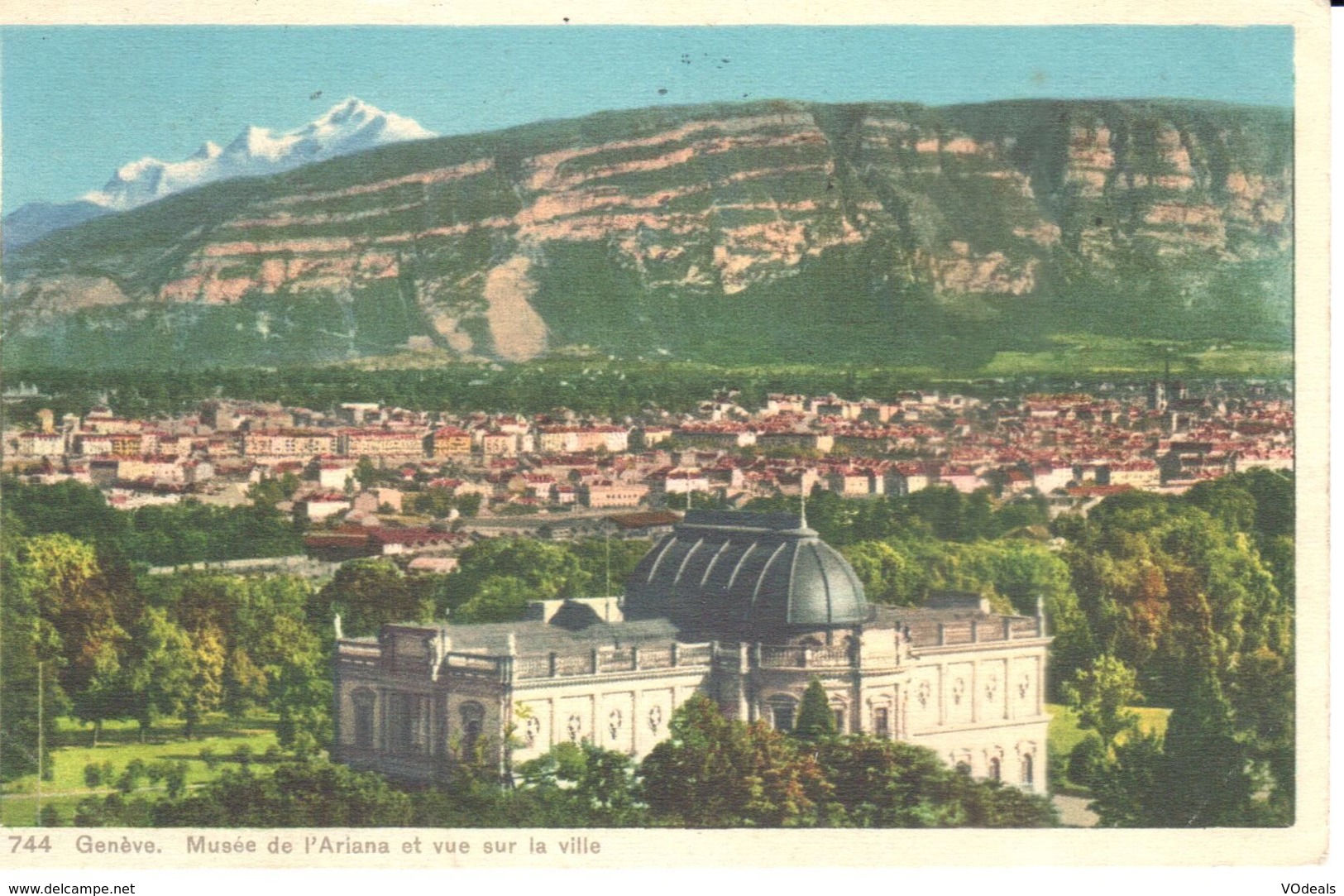 GE - Genève - CPA - Musée De L'Ariana Et Vue Sur La Ville - Genève