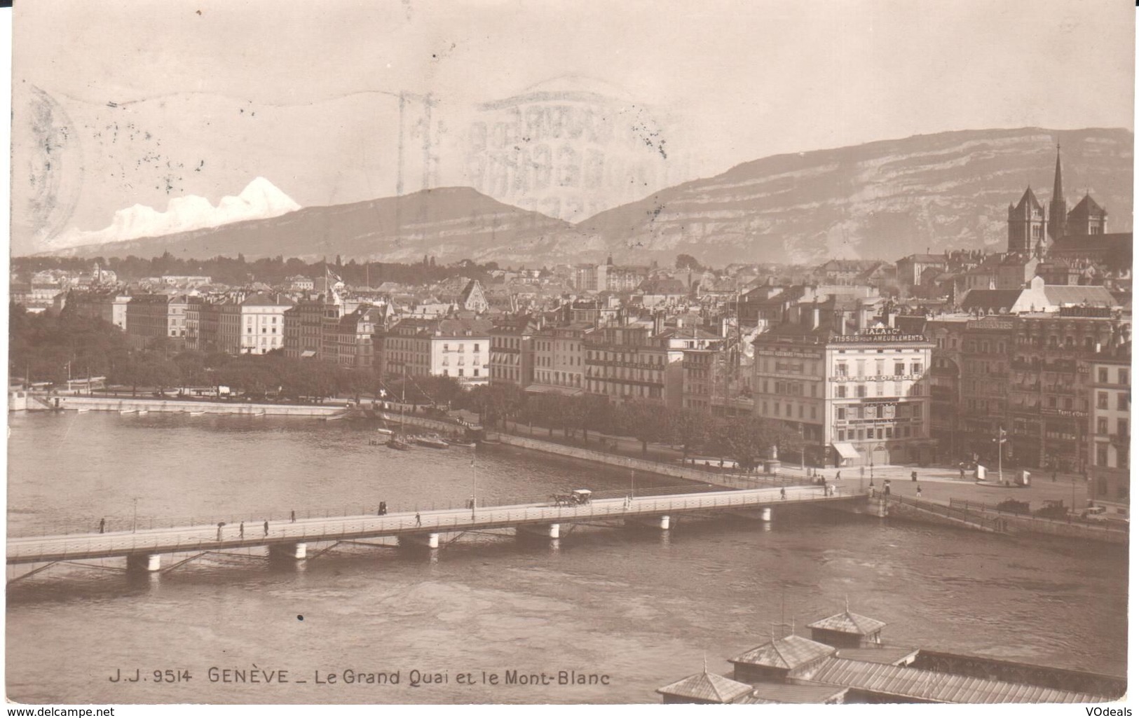 GE - Genève - CPA - Le Grand Quai Et Le Mont Blanc - Genève