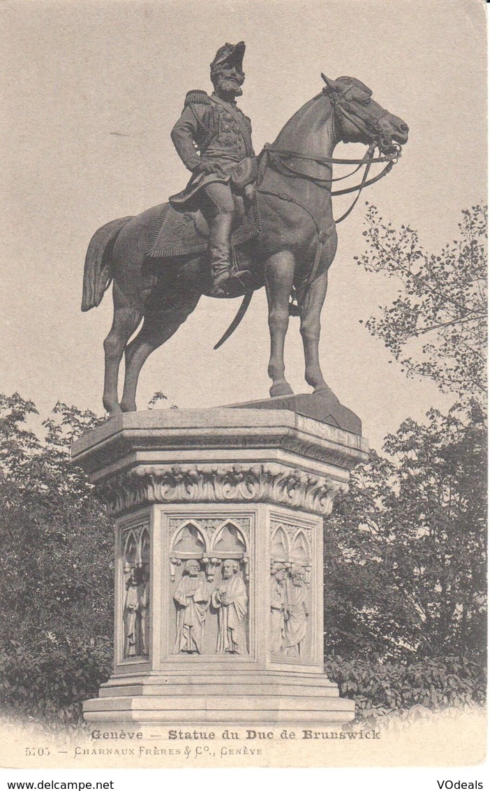 GE - Genève - CPA - Statue Du Duc De Brunswick - Genève