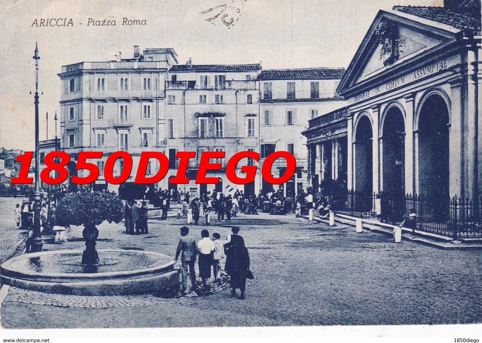 ARICCIA - PIAZZA ROMA F/GRANDE VIAGGIATA  1952? ANIMATA - Fiumicino