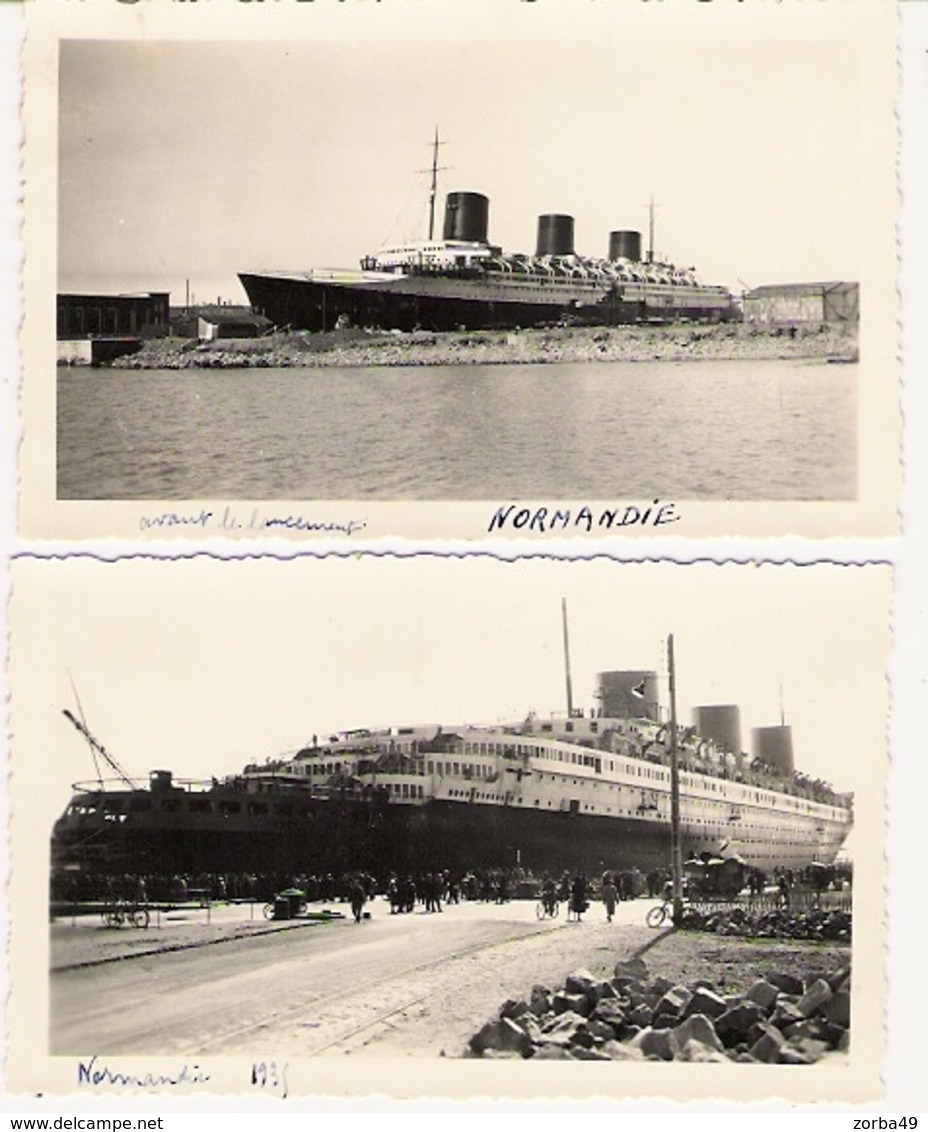 NORMANDIE 1932 Et 1935 2 Photos - Boats