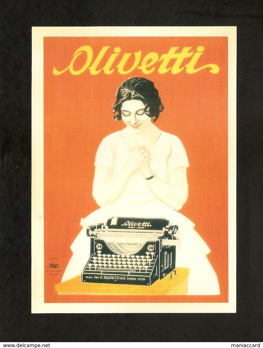 TYPEWRITER OLIVETTI POSTCARD PUBLICITE - Publicité