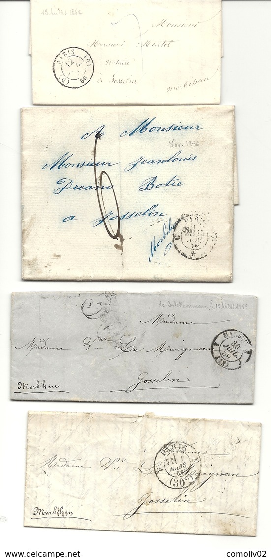 4 Documents Pour Josselin (Morbihan) - 1801-1848: Precursors XIX