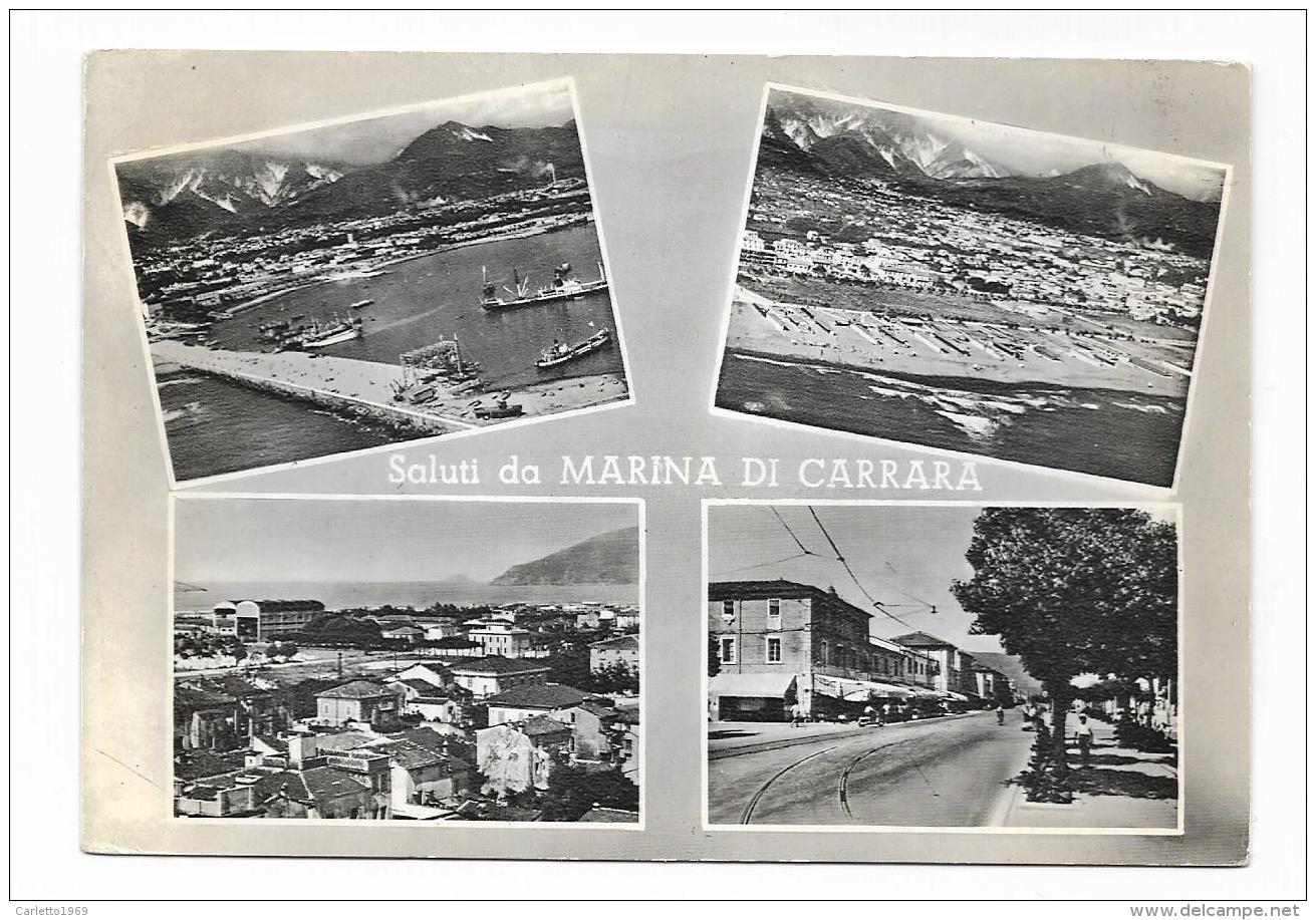 SALUTI DA MARINA DI CARRARA VEDUTE - VIAGGIATA FG - Carrara