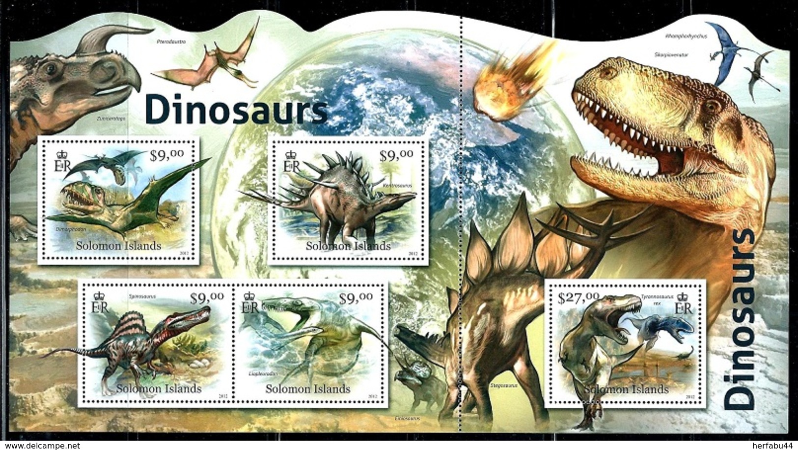 Solomon Islands     "Dinosaurs"    Sheet Of 5   SC# 1187    MNH - Solomon Islands (1978-...)