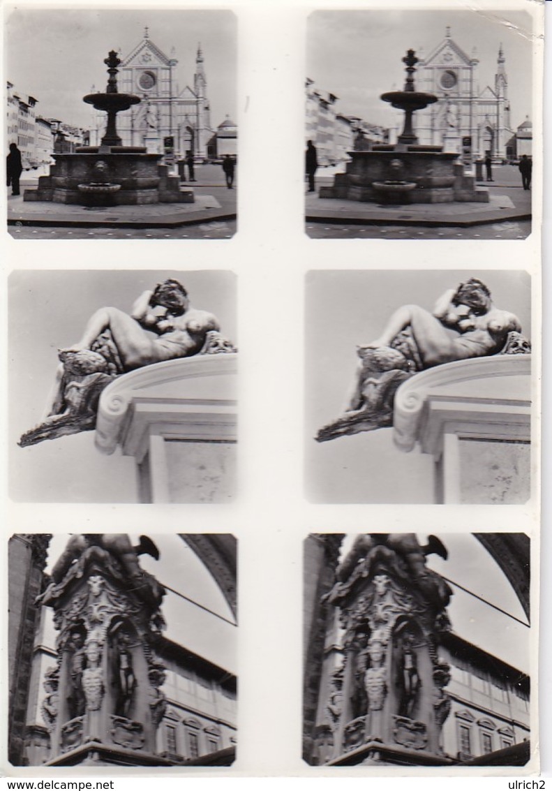 Stereophotos Florenz - Basilica Santa Croce - Ca. 1950 (34331) - Stereoscopic