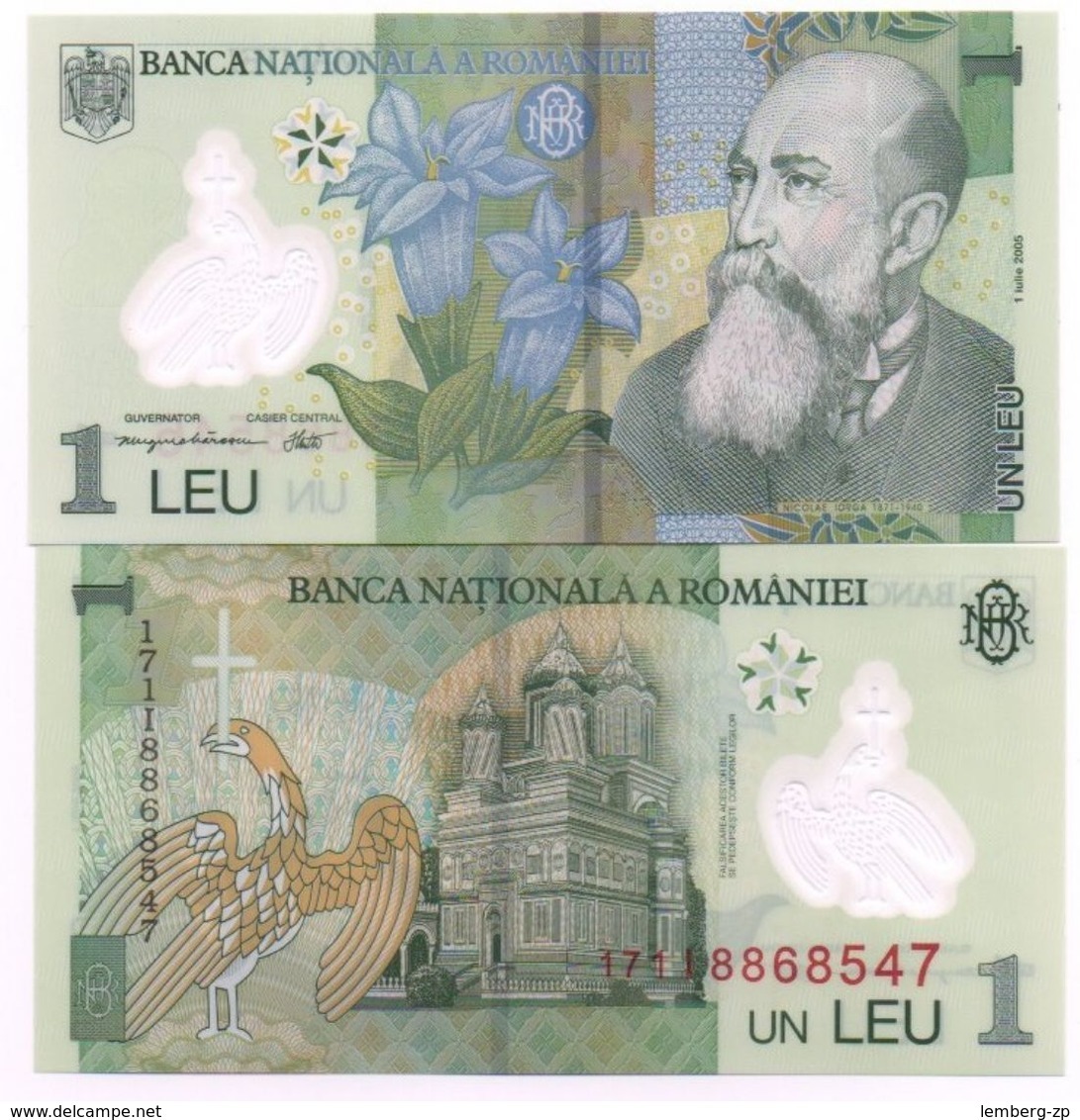 Romania - 1 Leu 2017 UNC Lemberg-Zp - Roemenië