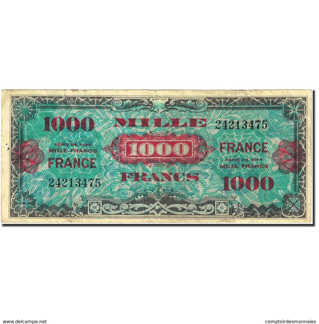 France, 1000 Francs, 1945 Verso France, 1945, 1945-06-04, TTB, Fayette:VF 27.1 - 1945 Verso France