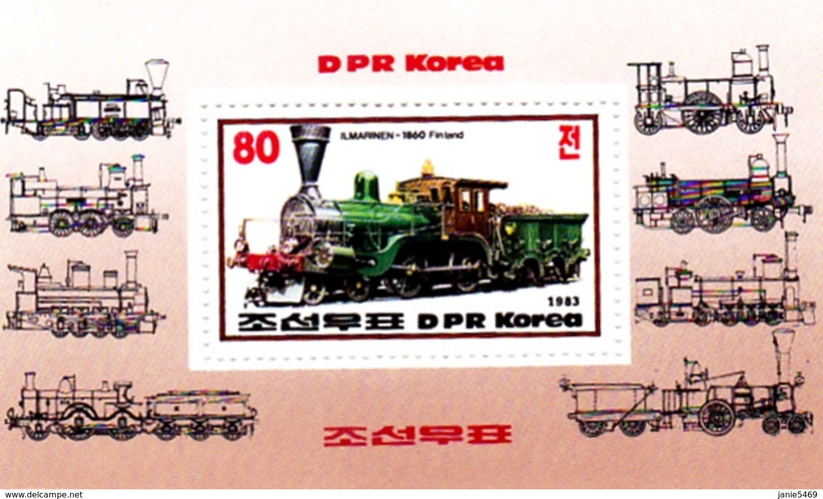 Korea Democratic People's Republic SG N2327 1983 Railways, Mint Never Hinged - Korea, North