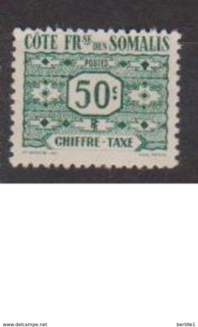 COTE DES SOMALIS         N°  YVERT   TAXE 46      NEUF SANS  CHARNIERE       ( Nsch 02 ) - Unused Stamps