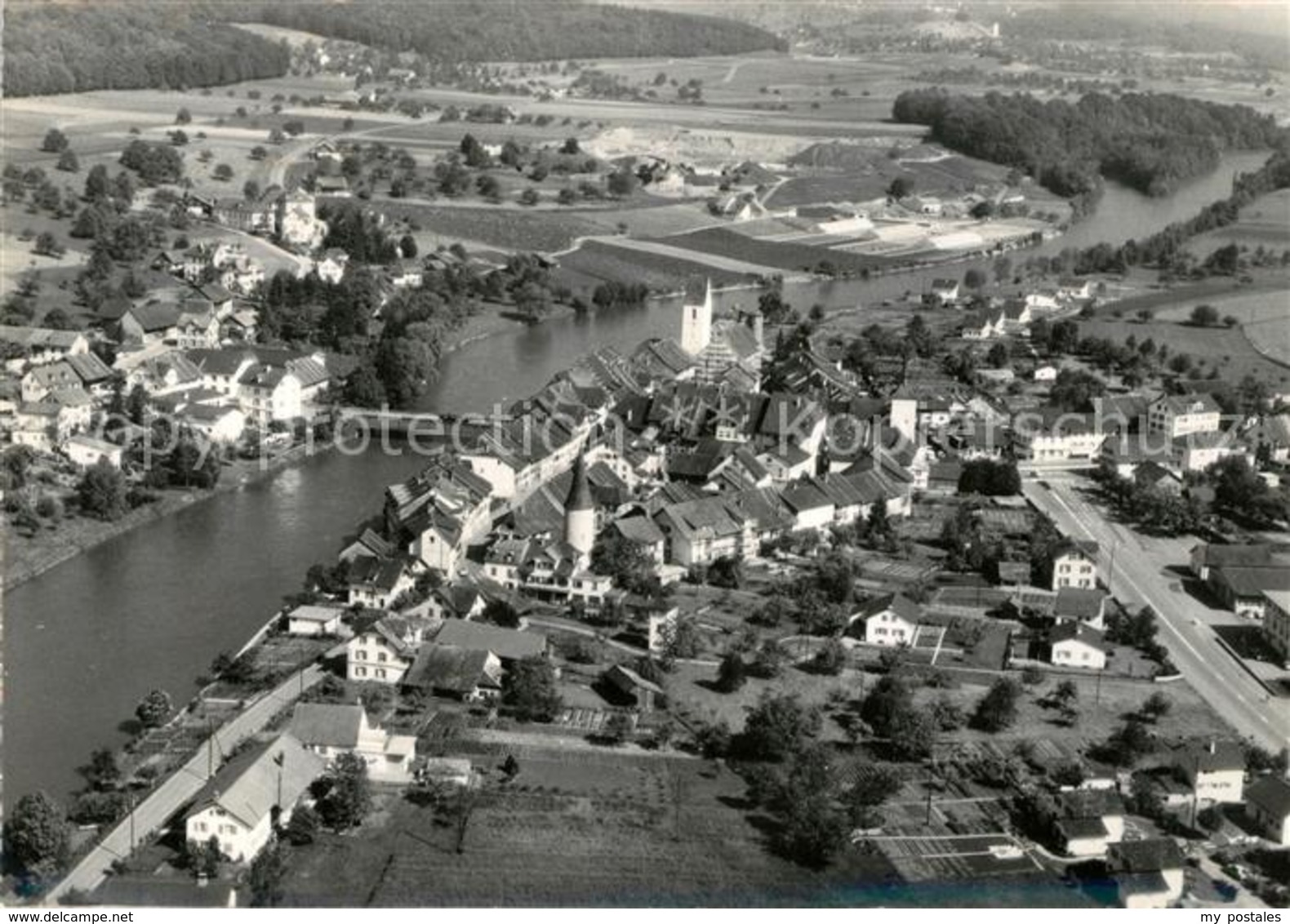 13049531 Mellingen AG Fliegeraufnahme Mellingen - Mellingen