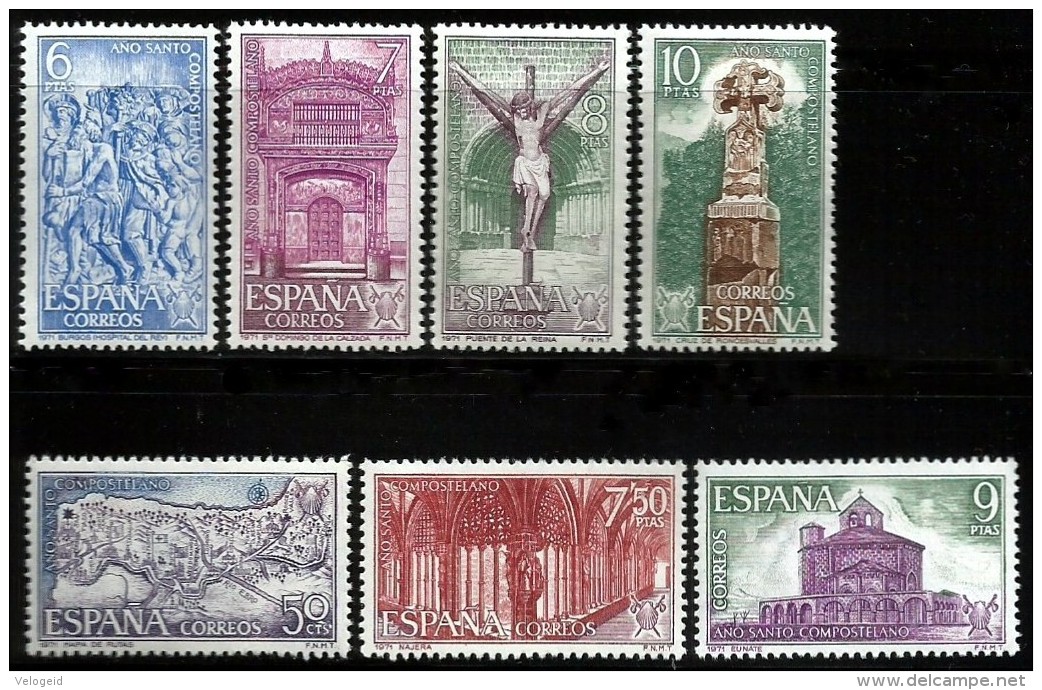 Espa&ntilde;a. Spain. 1971. A&ntilde;o Santo Compostelano (G II). Rutas Jacobeas Espa&ntilde;olas. Camino De Santiago - Unused Stamps