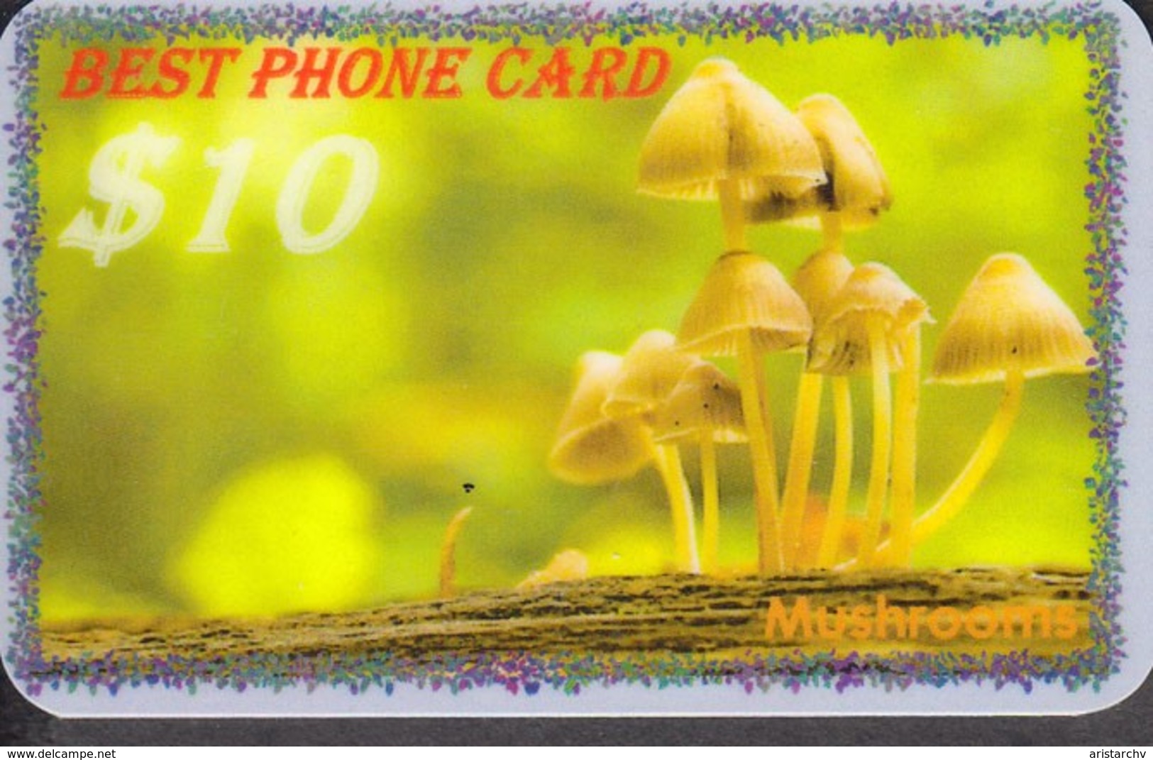 MUSHROOM SET OF 16 PHONE CARDS - Food