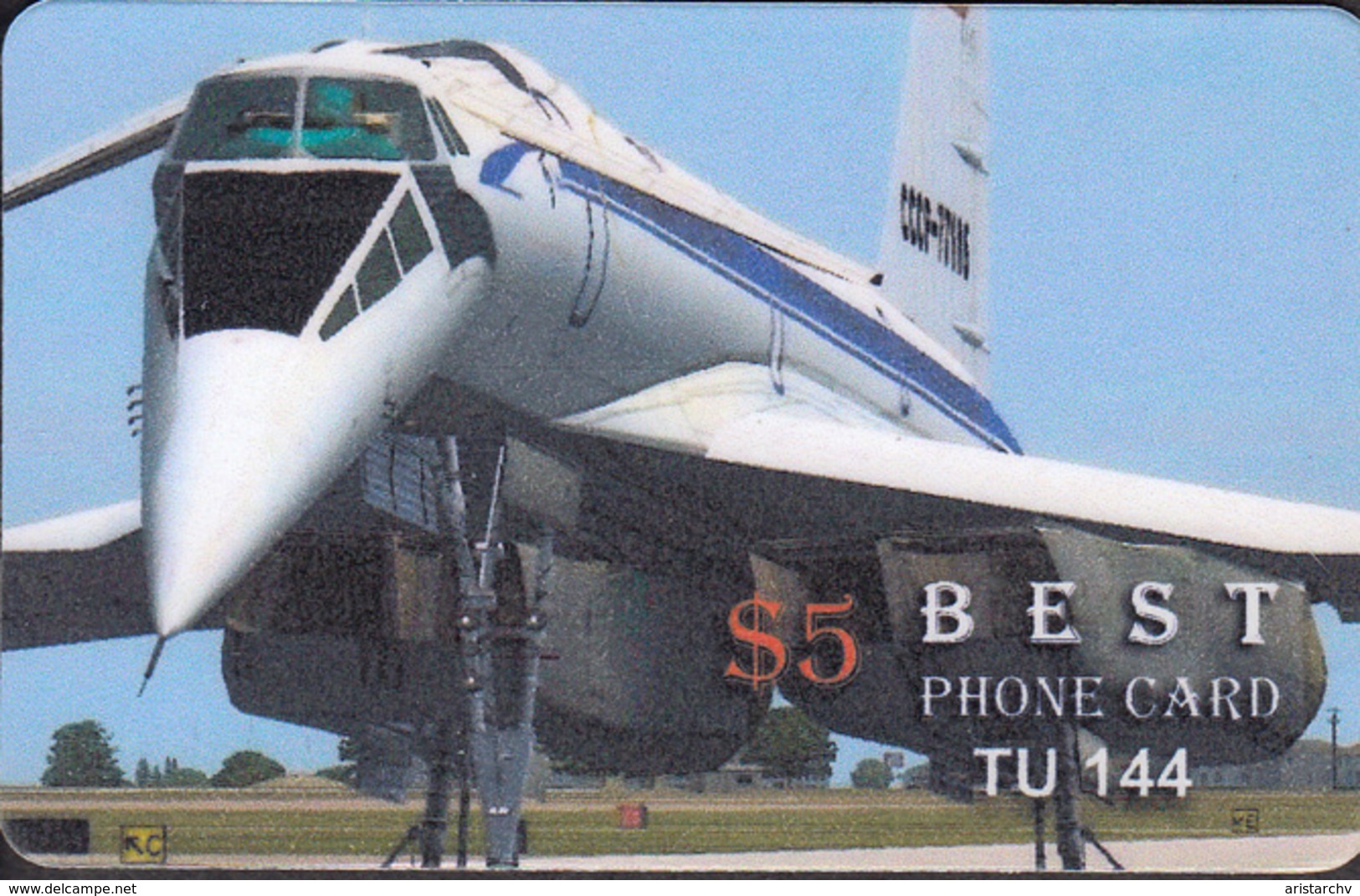 AVIATION PLANE TU 144 SET OF 8 PHONE CARDS - Avions