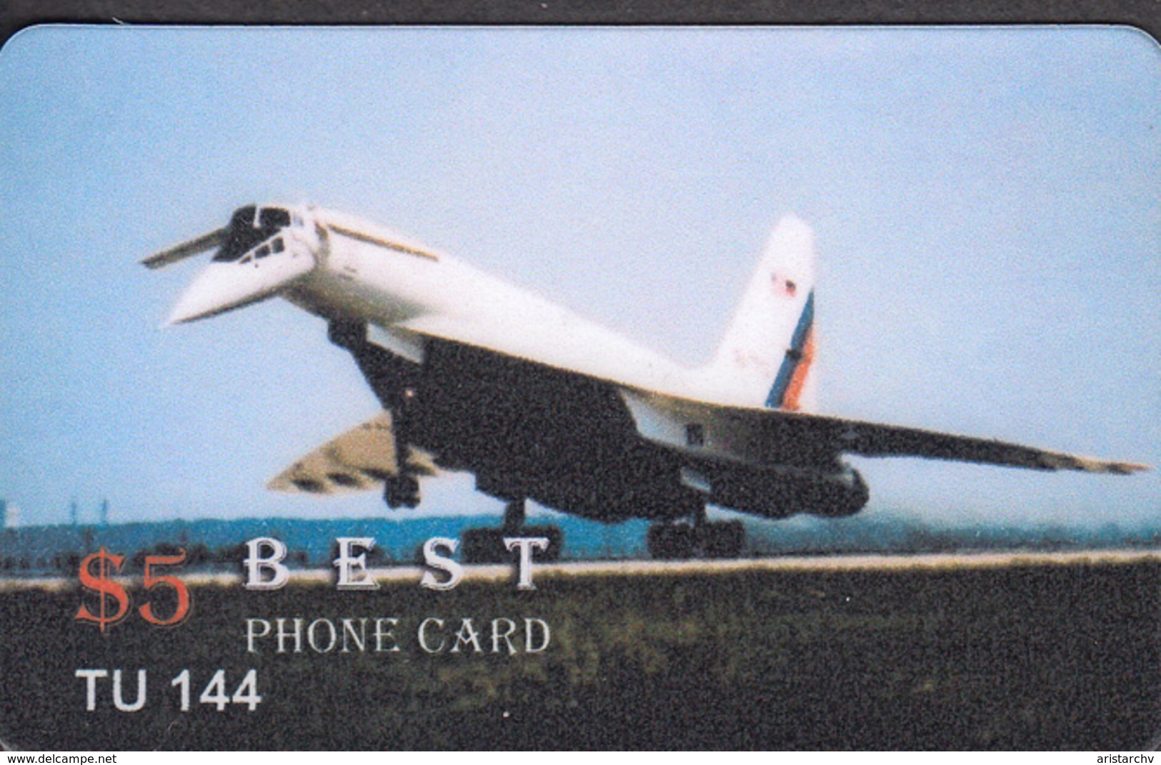 AVIATION PLANE TU 144 SET OF 8 PHONE CARDS - Avions