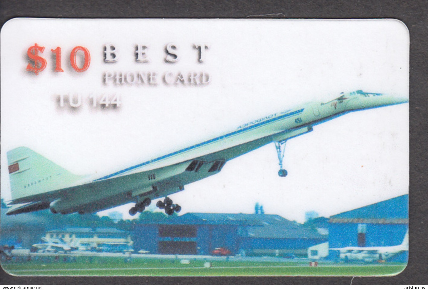 AVIATION PLANE TU 144 SET OF 8 PHONE CARDS - Avions