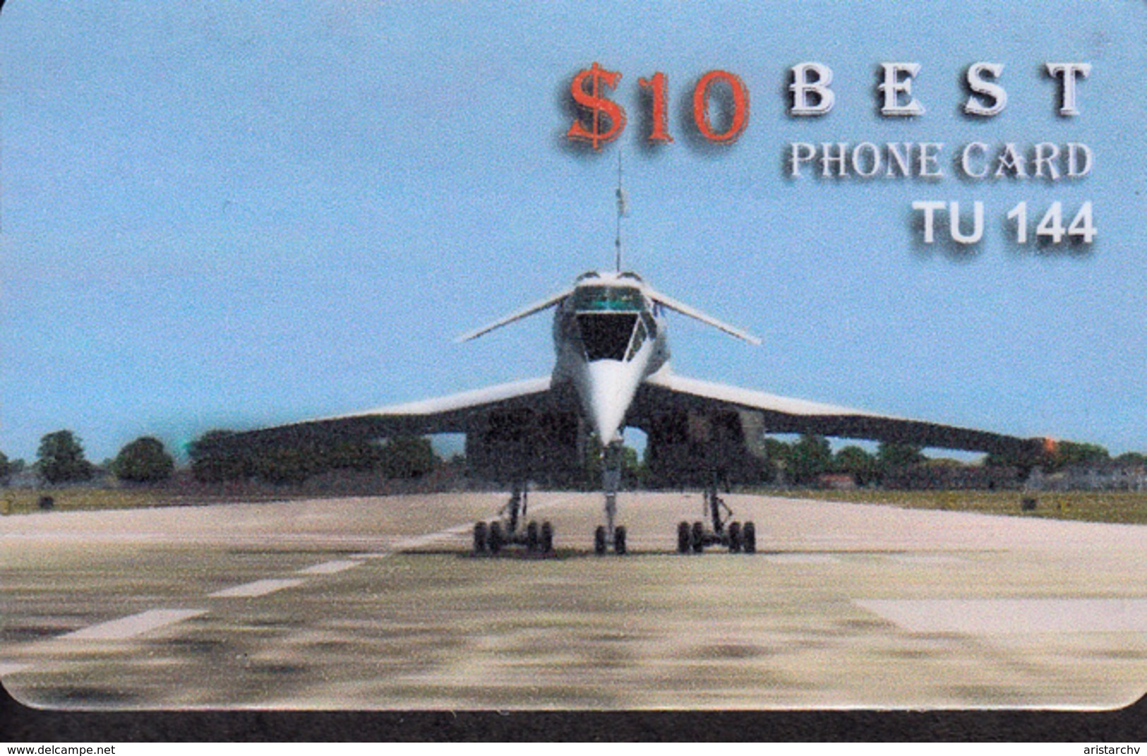 AVIATION PLANE TU 144 SET OF 8 PHONE CARDS