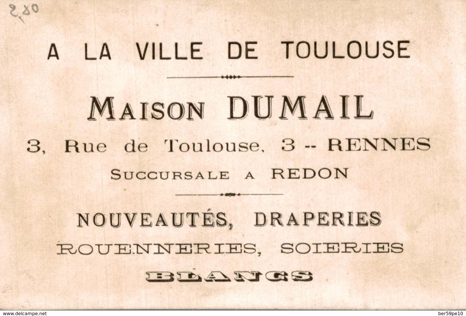 CHROMO A LA VILLE DE TOULOUSE MAISON DUMAIL RENNES LE PETIT CHAPERON ROUGE - Autres & Non Classés