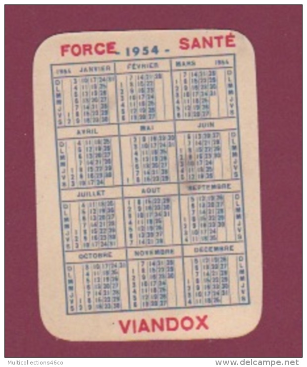 270418  CALENDRIER Année 1954 Petit Format Pub VIANDOX Pin Up - Petit Format : 1941-60