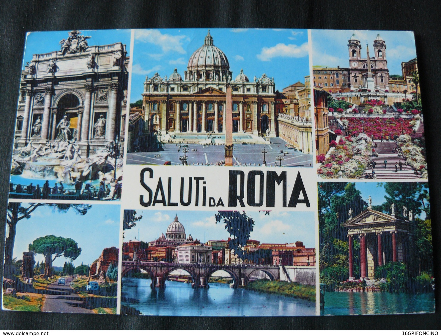 8 ANCIENT BEAUTIFULS POSTCARDS OF ROME..1959-61-63-63-63-64-64-69 ..//..8 BELLE CARTOLINE VIAGGIATE DI ROMA