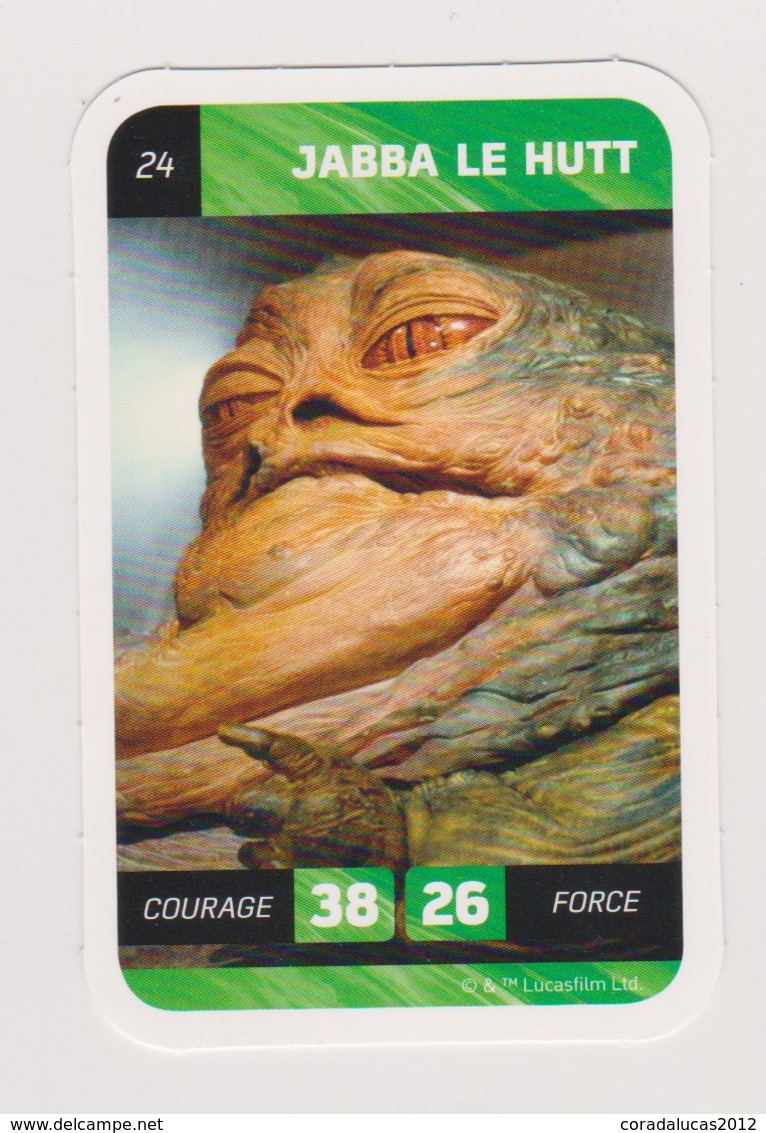 CARTE STAR WARS LECLERC   JABBA LE HUTT   24 - Star Wars