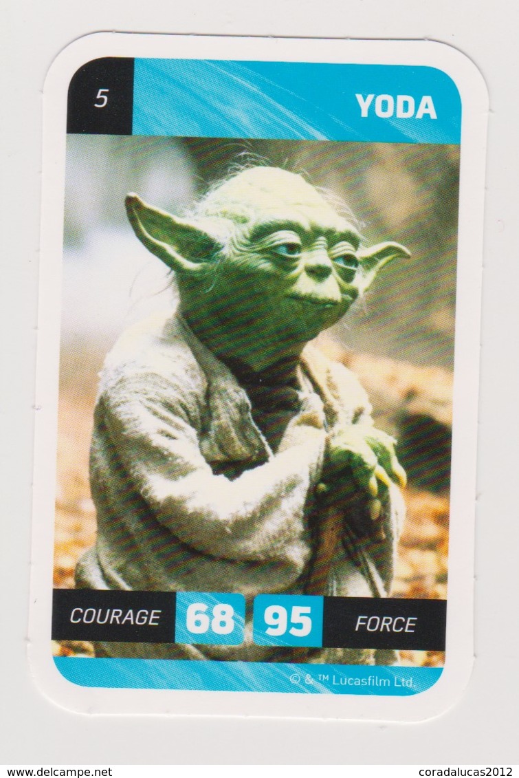 CARTE STAR WARS LECLERC  YODA 5 - Star Wars