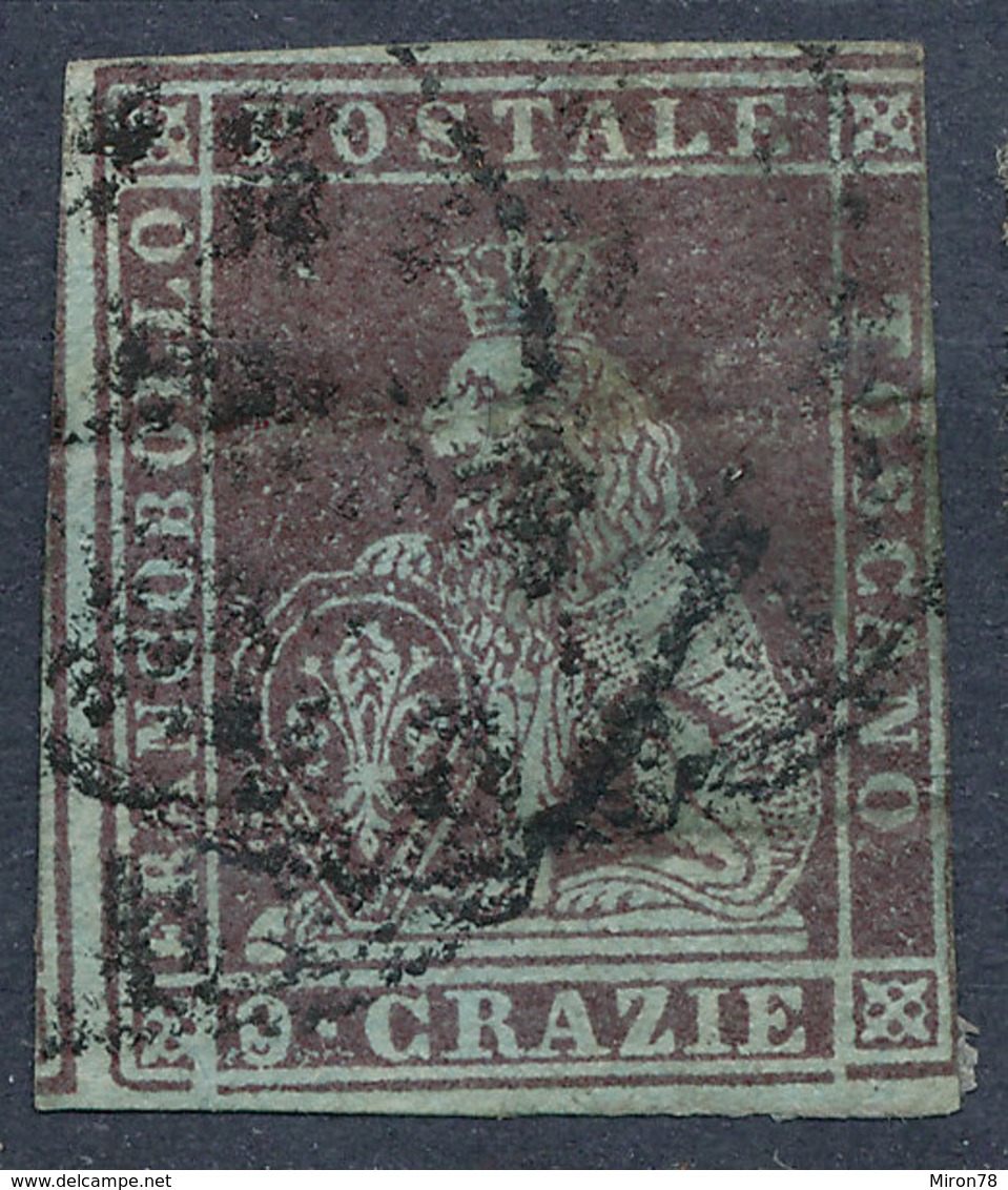 ITALIAN STATES TUSCANY 1851 9cr Used Lot#43 - Toscana