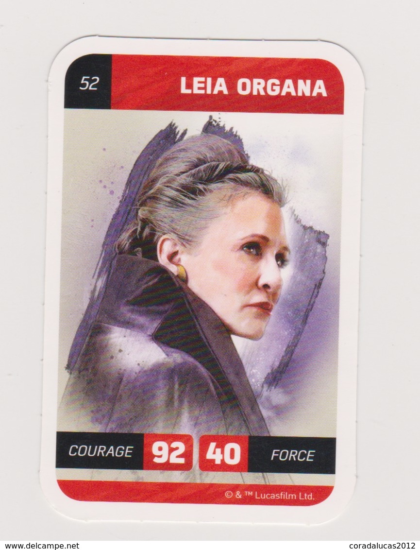 CARTE STAR WARS LECLERC  LEIA ORGANA  52 - Star Wars