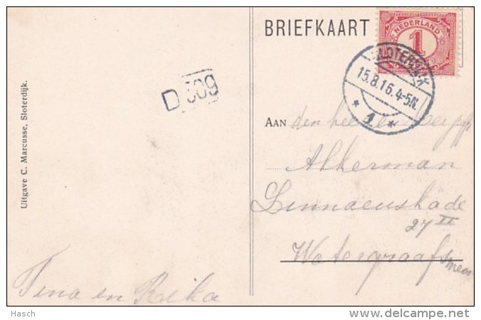 366140Plaats, Sloterdijk (poststempel 1916) - Amsterdam