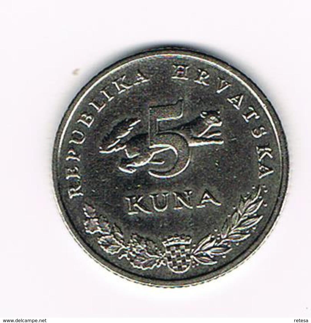 &   KROATIE  5 KUNA  MRKI  MEDVJED  2001 - Croatia