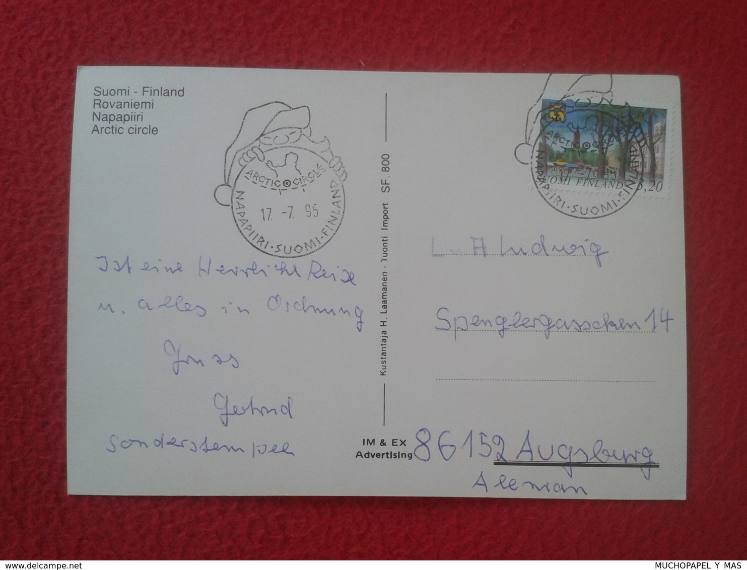 POSTAL POST CARD POSTCARD CARTE POSTALE FINLAND FINLANDIA SUOMI ARCTIC CIRCLE CÍRCULO POLAR ÁRTICO VER FOTO/S Y DESCRIPC - Finland