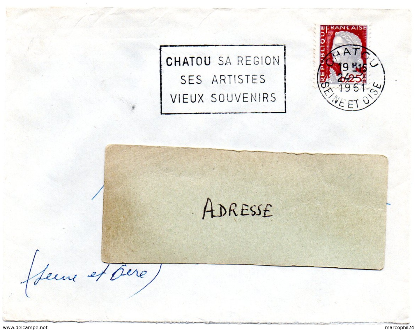 SEINE Et OISE - Dépt N° 78 = CHATOU 1961 = FLAMME SECAP ' REGION / ARTISTES / VIEUX SOUVENIRS ' - Mechanical Postmarks (Advertisement)