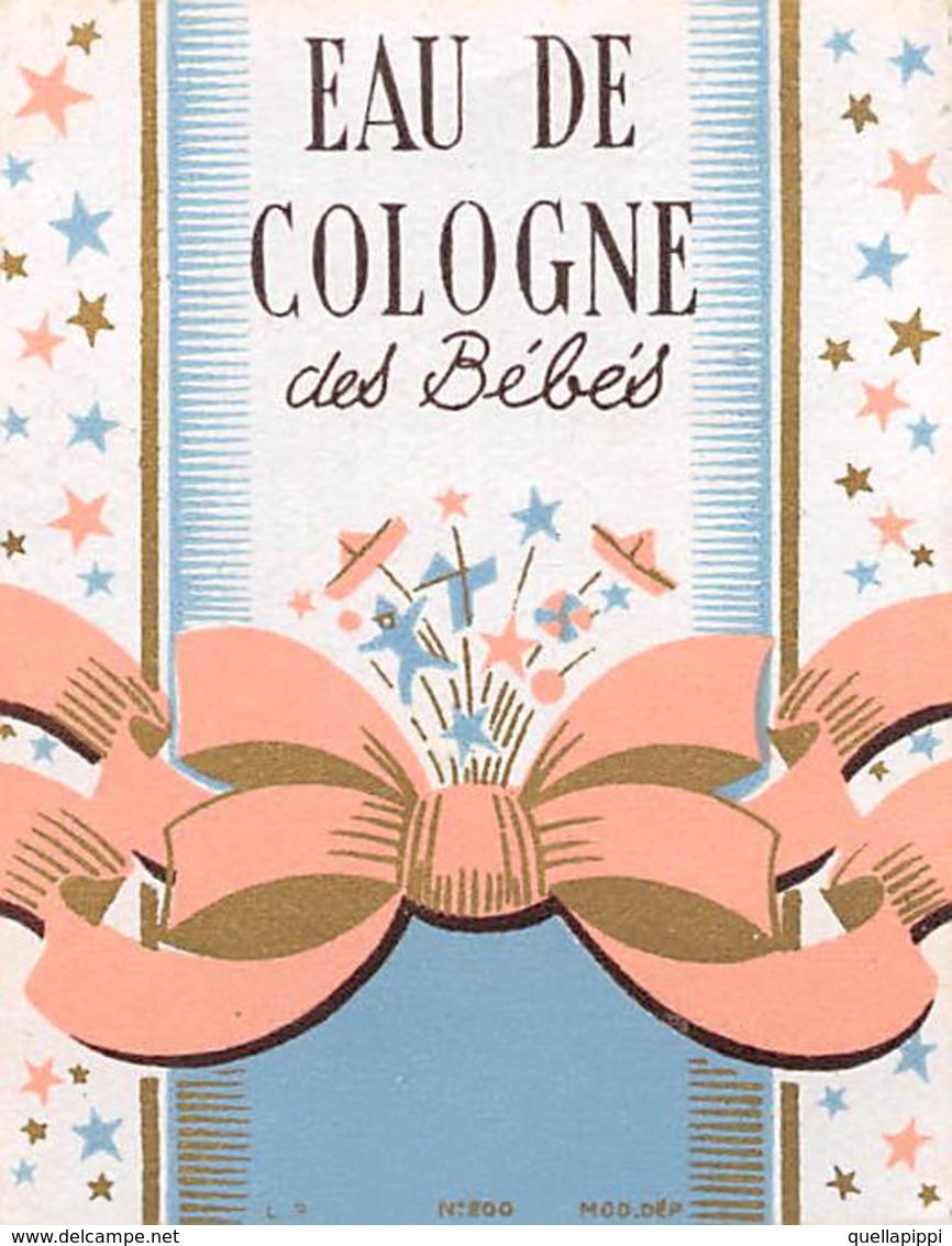 07656 "EAU DE COLOGNE  DES BEBES  - 1930"  ETICHETTA  ORIGINALE. - Etiquettes