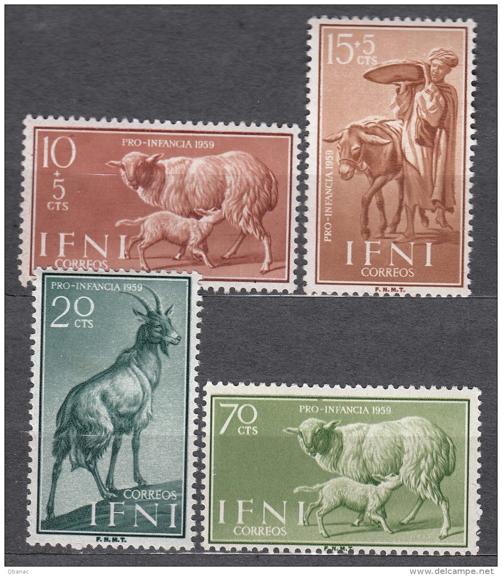 Ifni Animals 1959 Mi#181-184 Mint Never Hinged - Ifni