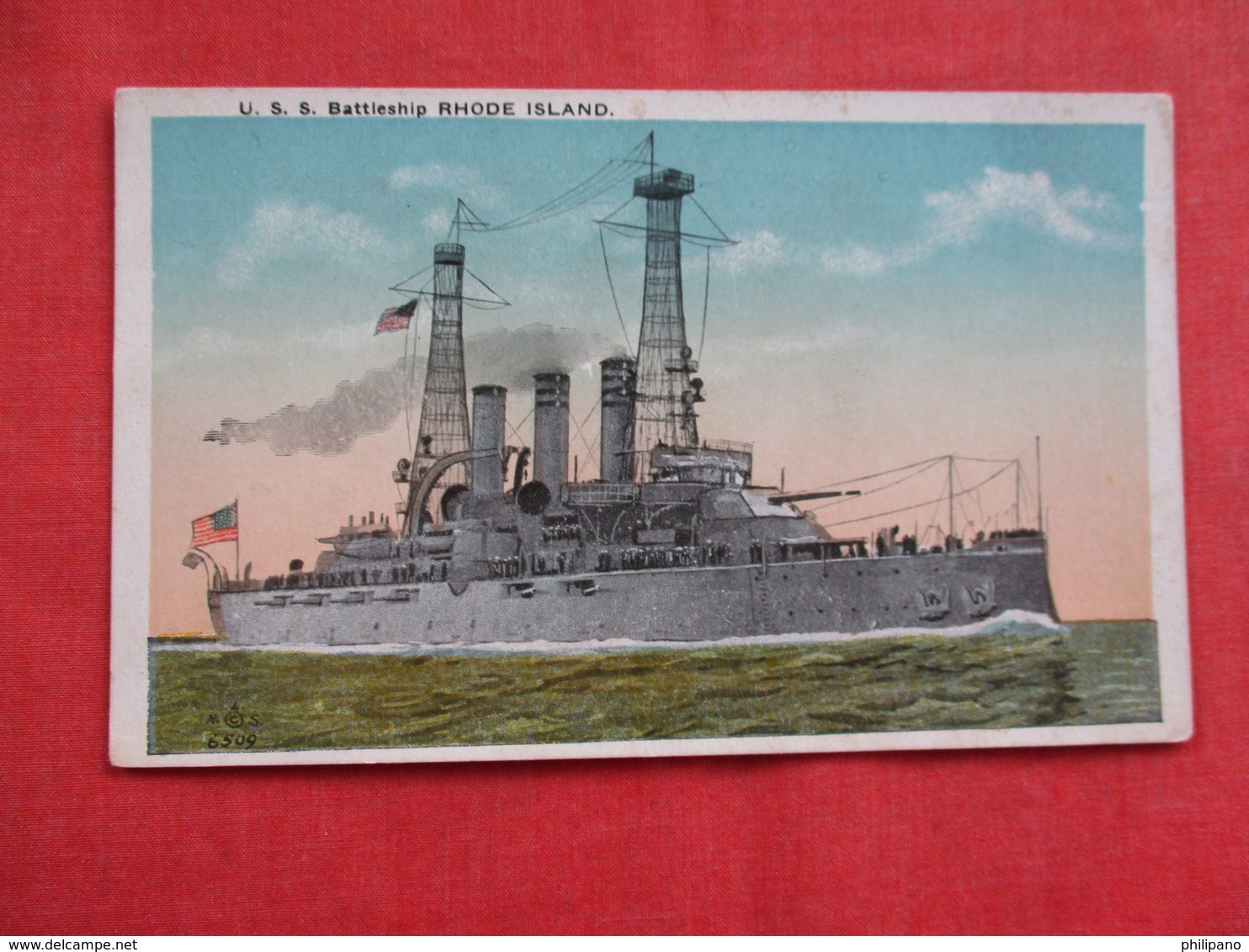 U.S.S. Battleship Rhode Island Ref 2938 - Warships