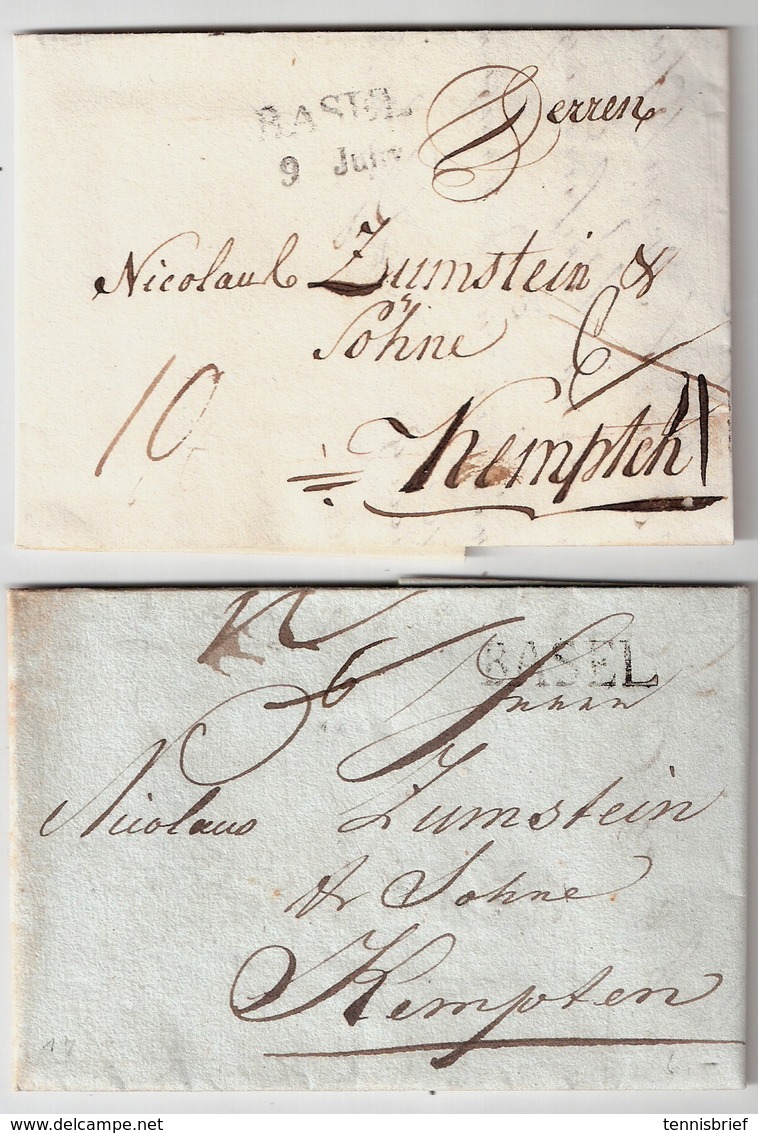 Schweiz, 1803-1813, Basel , 2 Briefe,  #a171 - ...-1845 Vorphilatelie