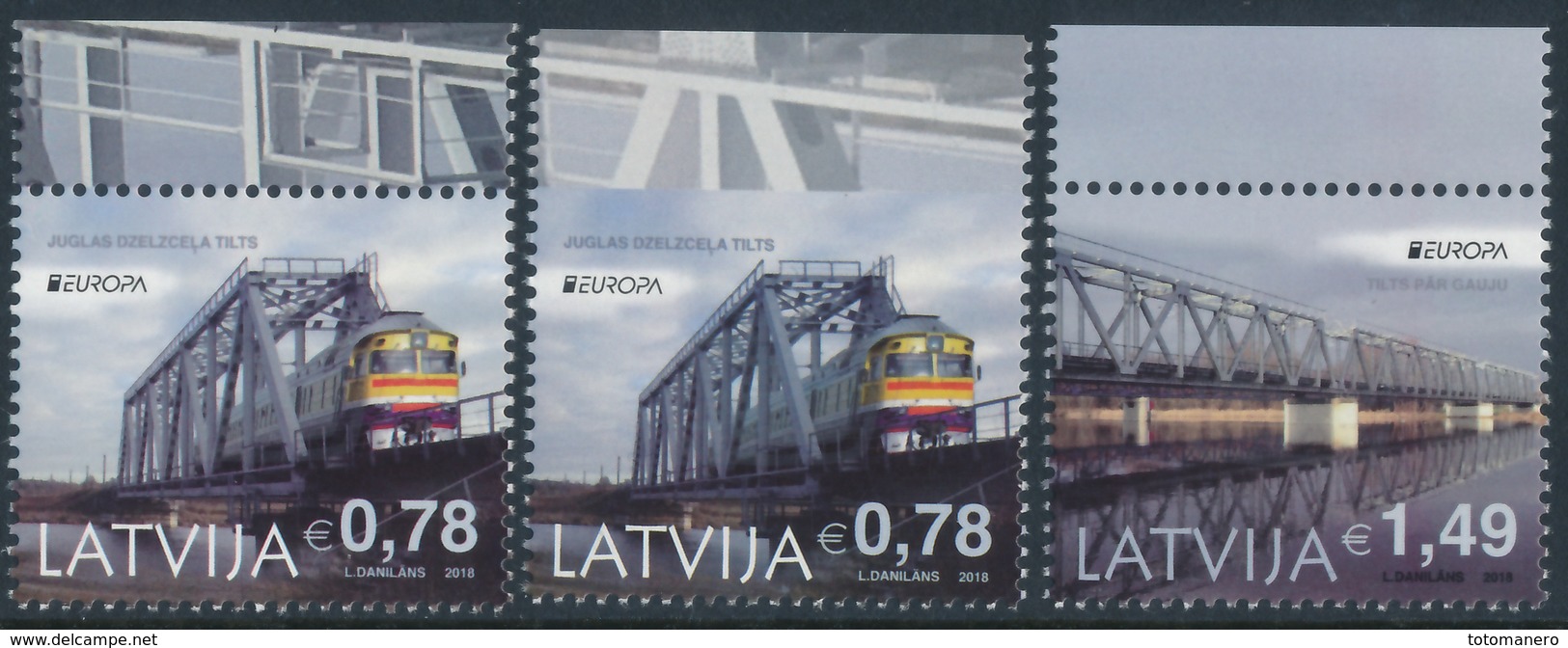 LATVIA/Lettland  EUROPA 2018 "Bridges" Set Of 3v** - 2018