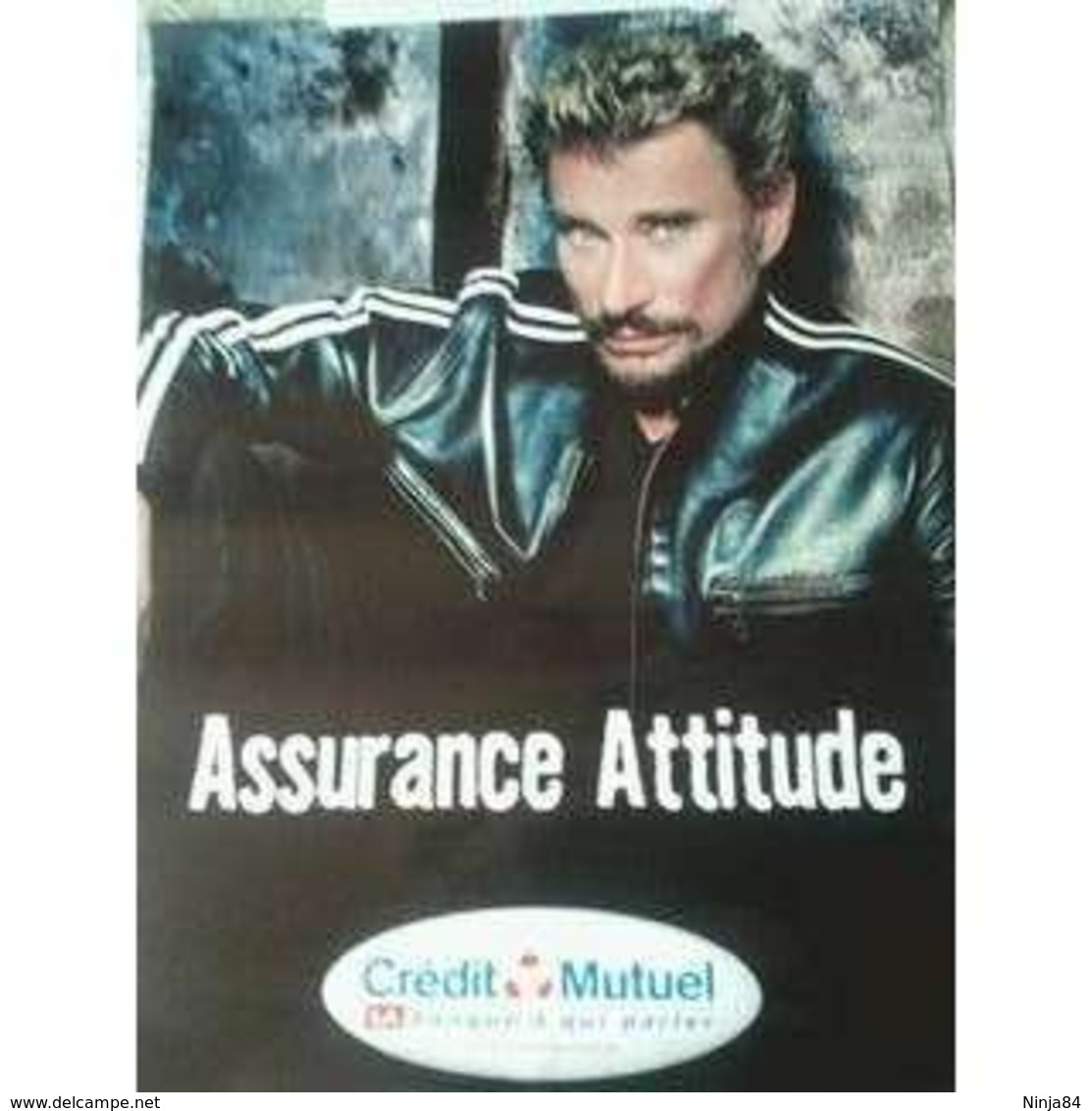 AFFICHE  Johnny Hallyday " Crédit Mutuel " - Afiches & Pósters