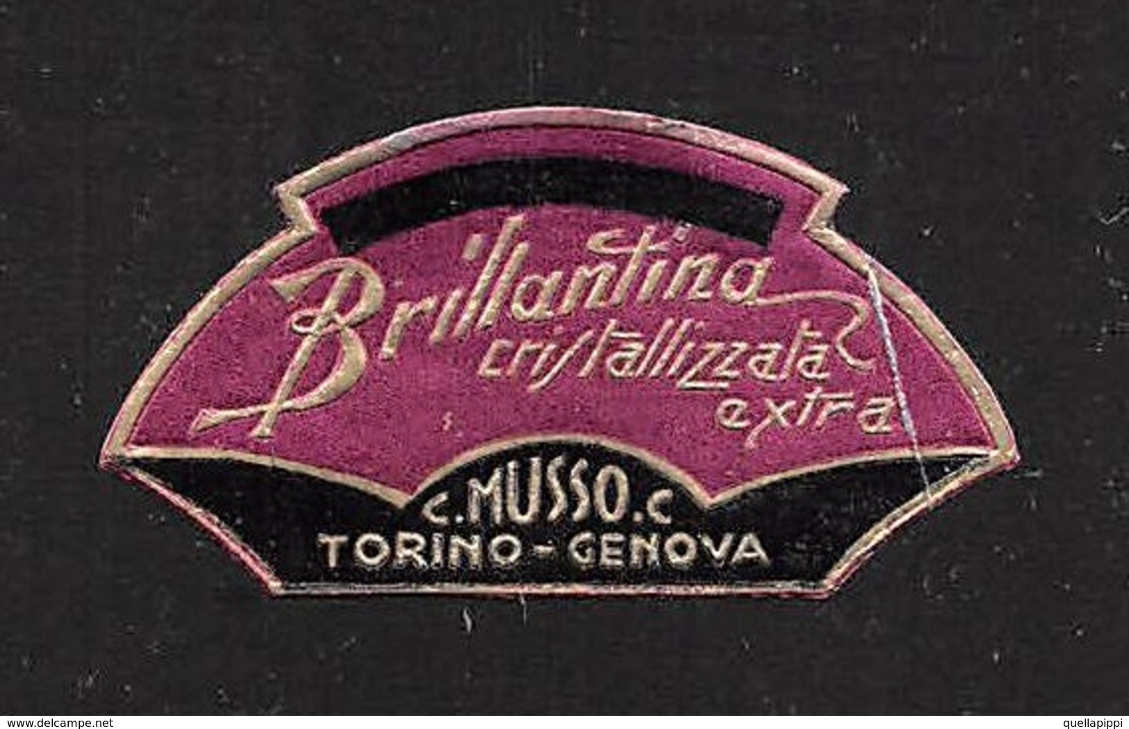 07667 "BRILLANTINA CRISTALLIZZATA EXTRA - C. MUSSO C. - TORINO-GENOVA - 1920 CIRCA" ETICHETTA  ORIGINALE - Etiquetas