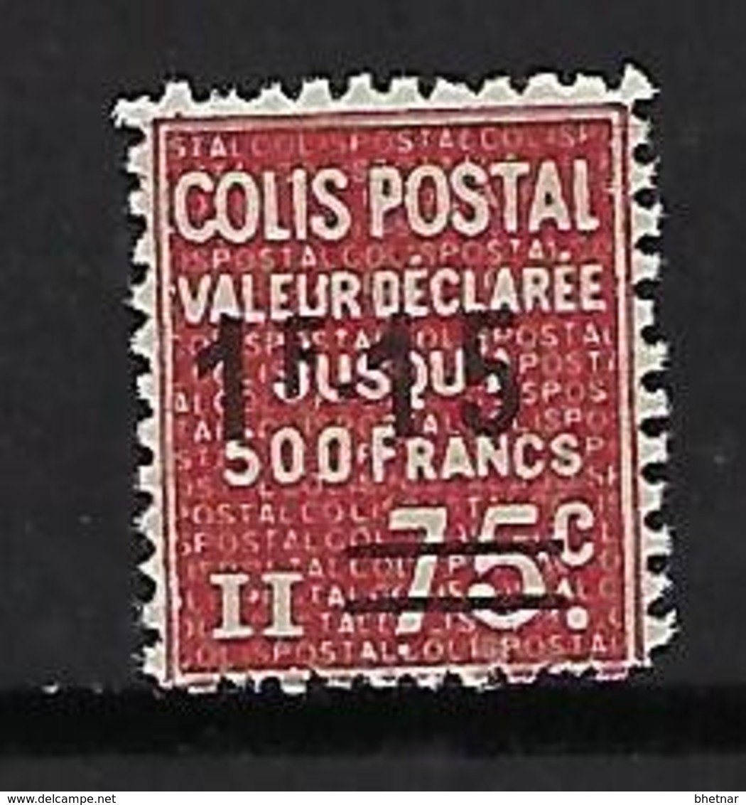 FR Colis Postaux YT 150" Valeur Déclarée 1F15 Sur 75c. Rouge " 1938 Neuf** - Ungebraucht