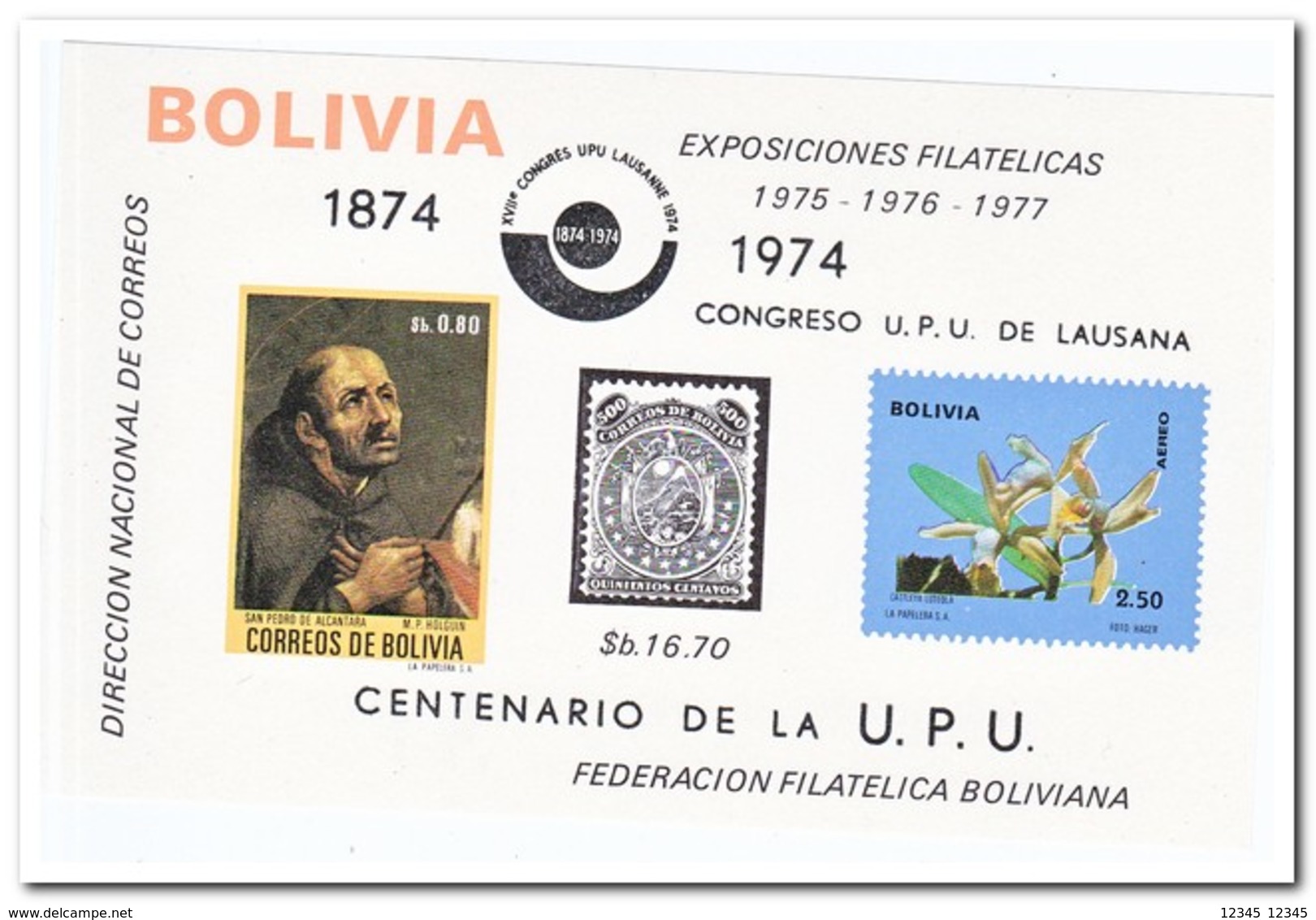 Bolivië 1974, Postfris MNH, Flowers, Orchids - Bolivië